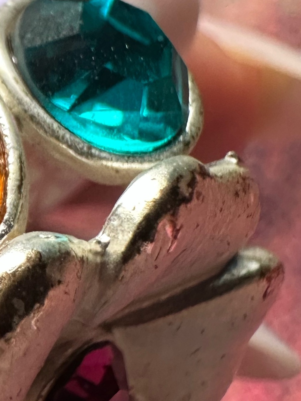 Express • Colorful Floral Rhinestone Cluster Stretch Ring - Picture 12 of 17